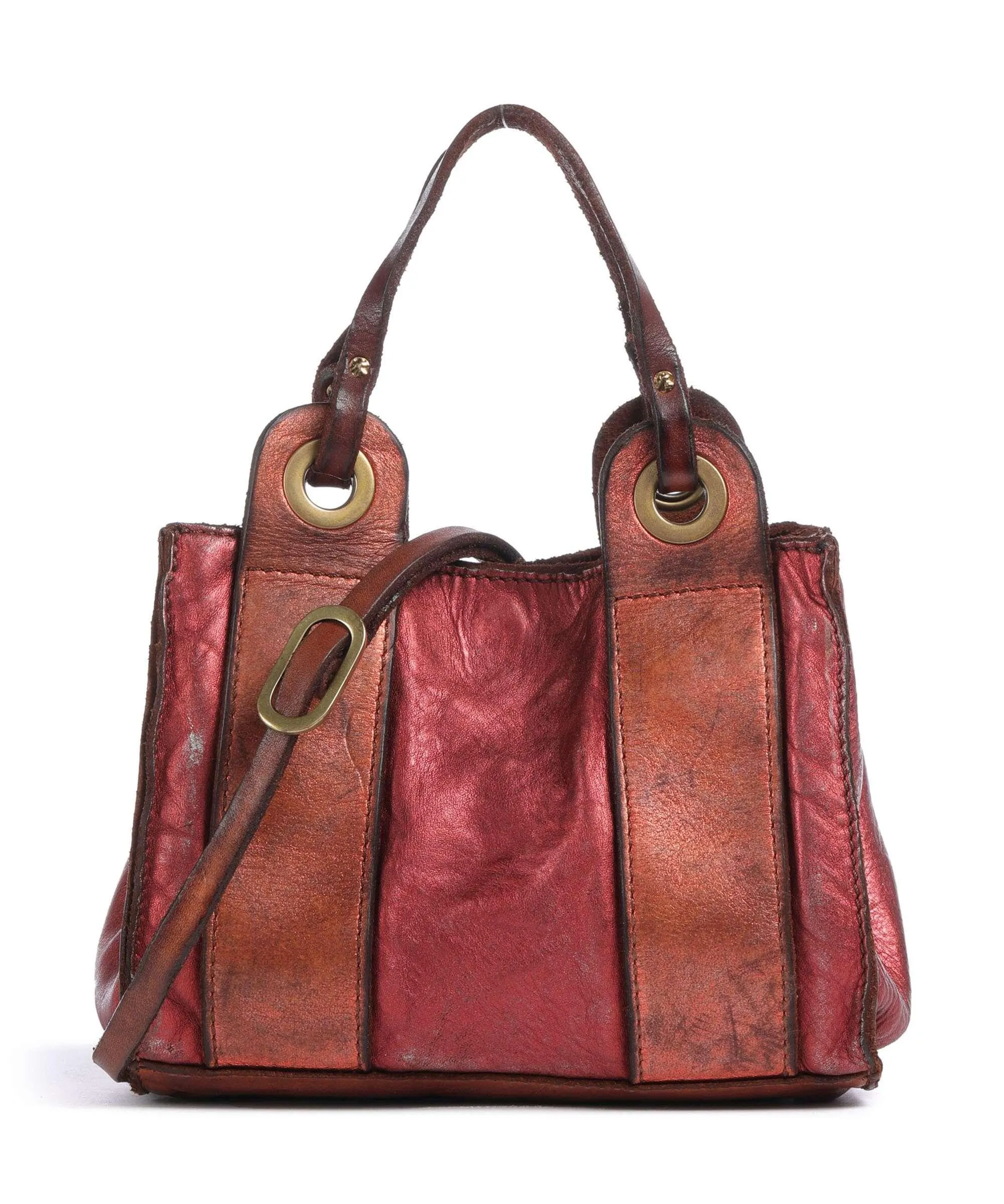  Campomaggi Borsa a tracolla pelle bovina rosso  
