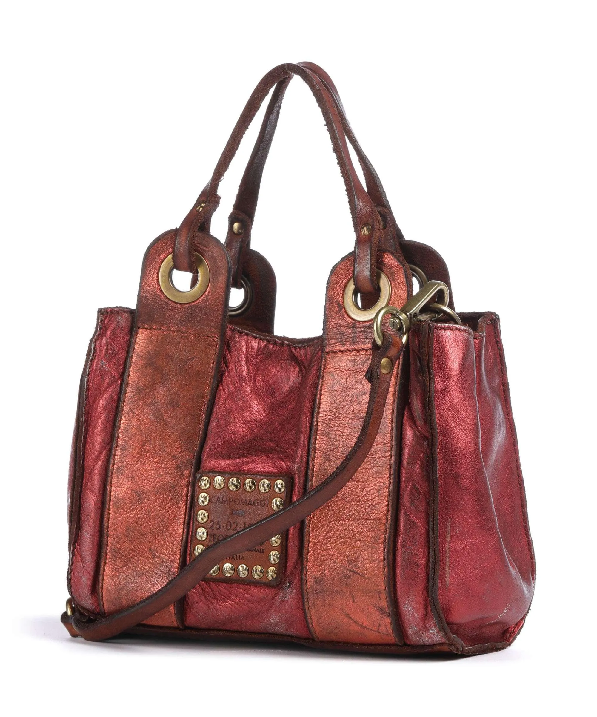  Campomaggi Borsa a tracolla pelle bovina rosso  