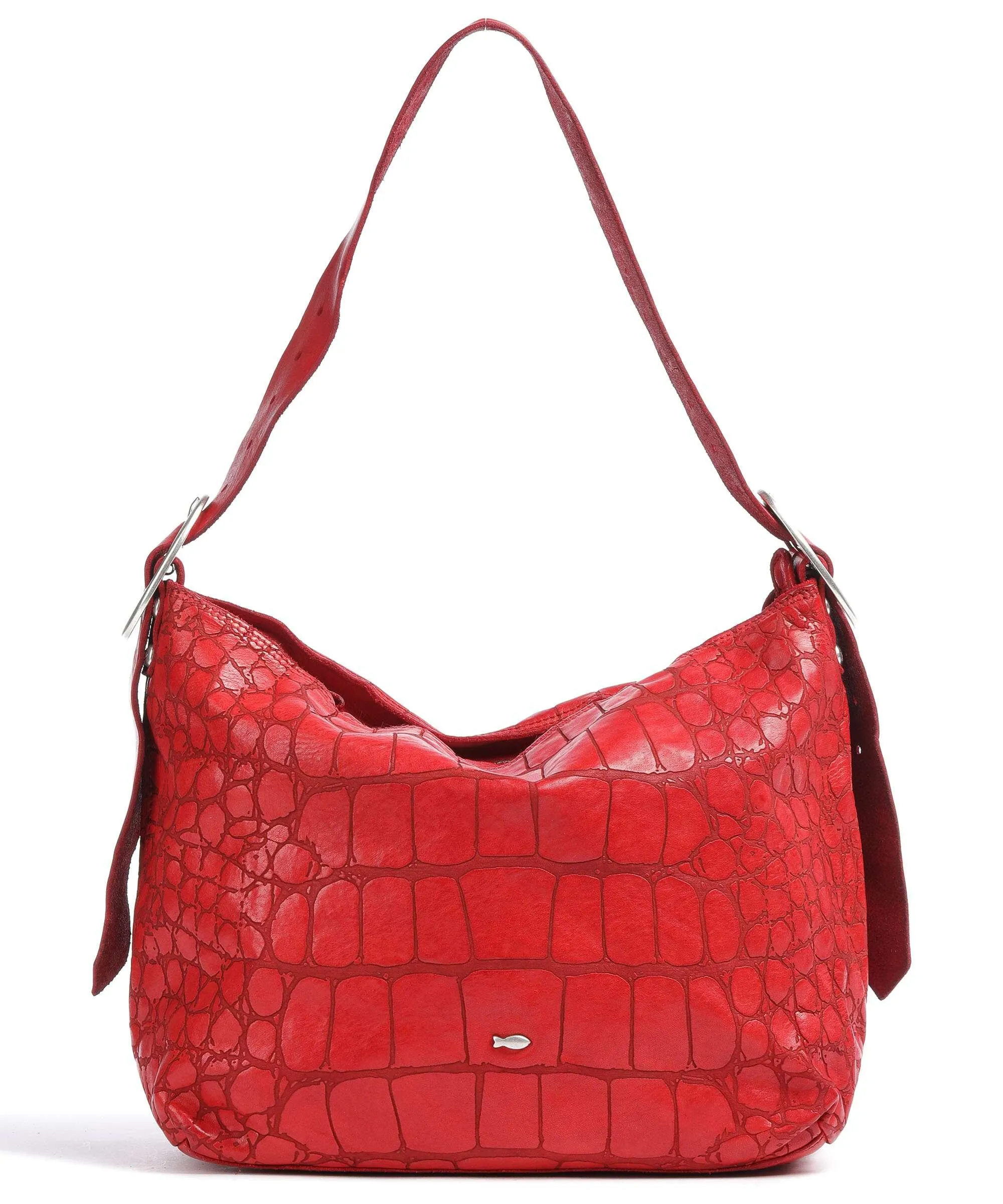  Campomaggi Borsa hobo pelle di vacchetta goffrata rosso  