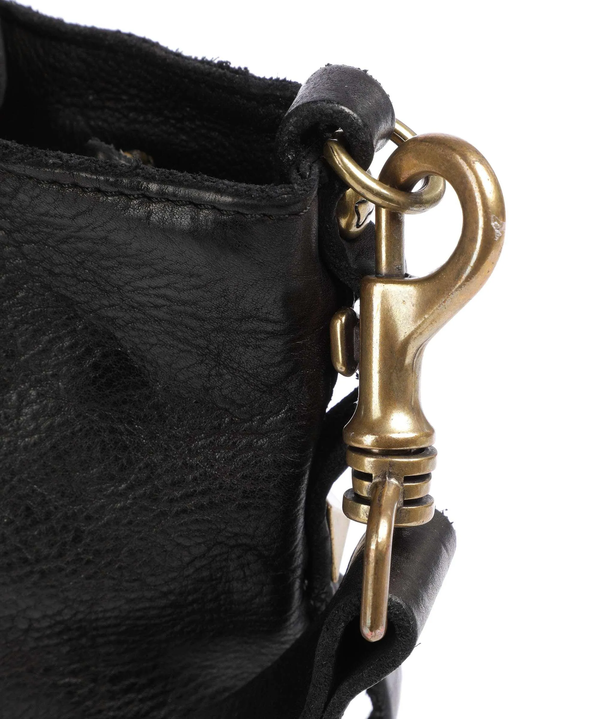  Campomaggi Prestige Borsa a mano pelle di vacchetta grana nero  