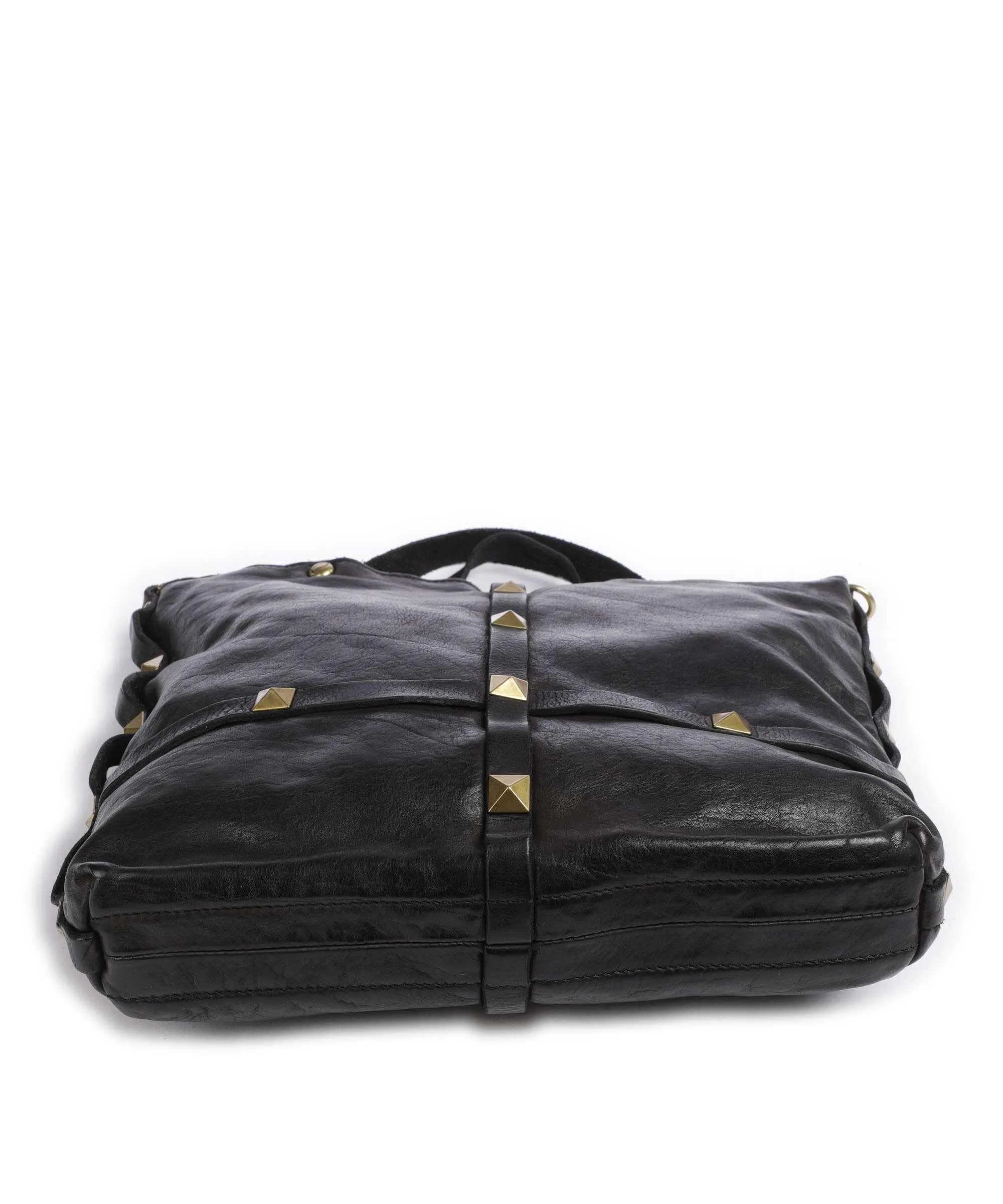  Campomaggi Prestige Borsa a mano pelle di vacchetta grana nero  
