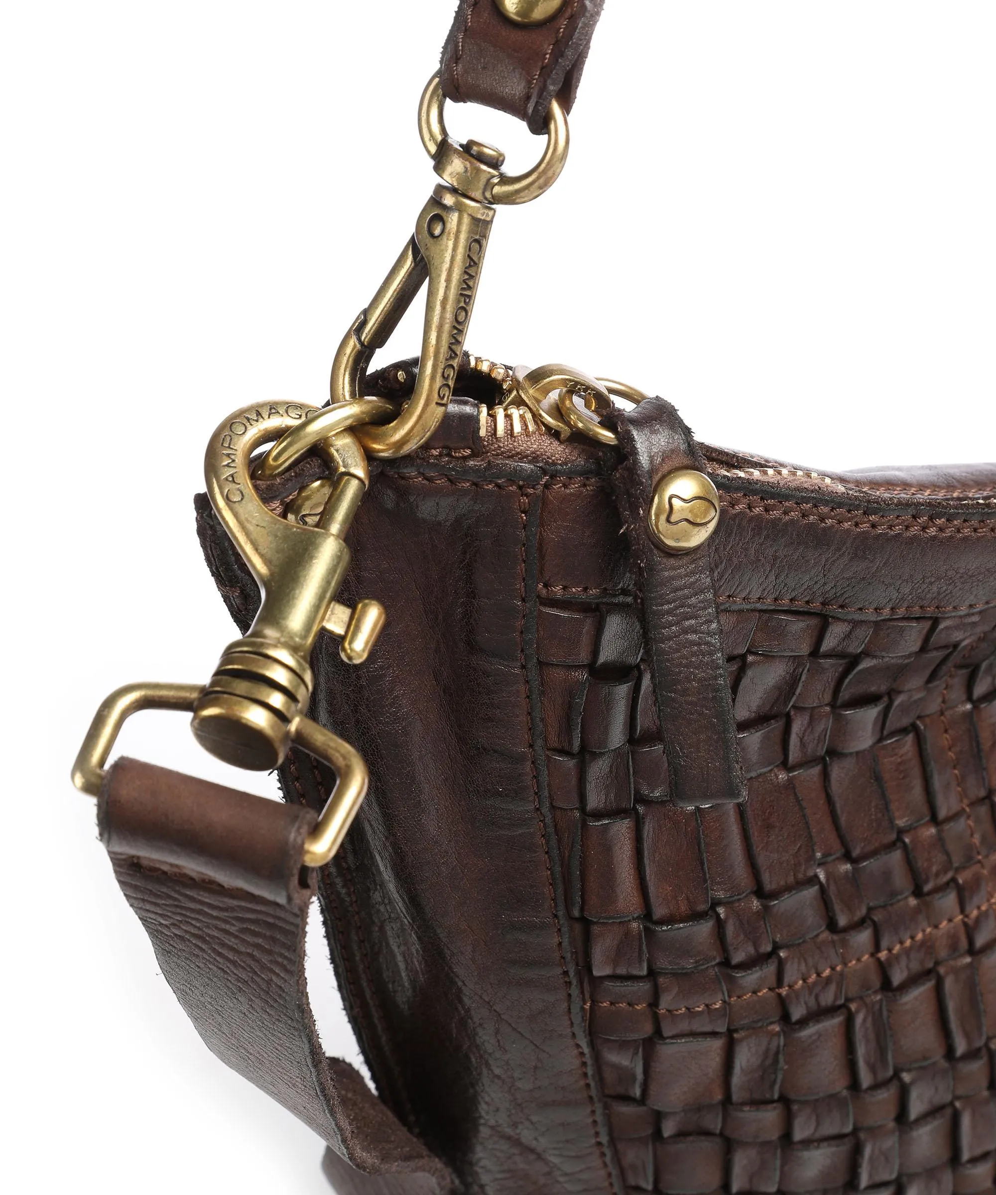 Campomaggi Prestige Borsa hobo pelle di vacchetta finemente grana marrone scuro  