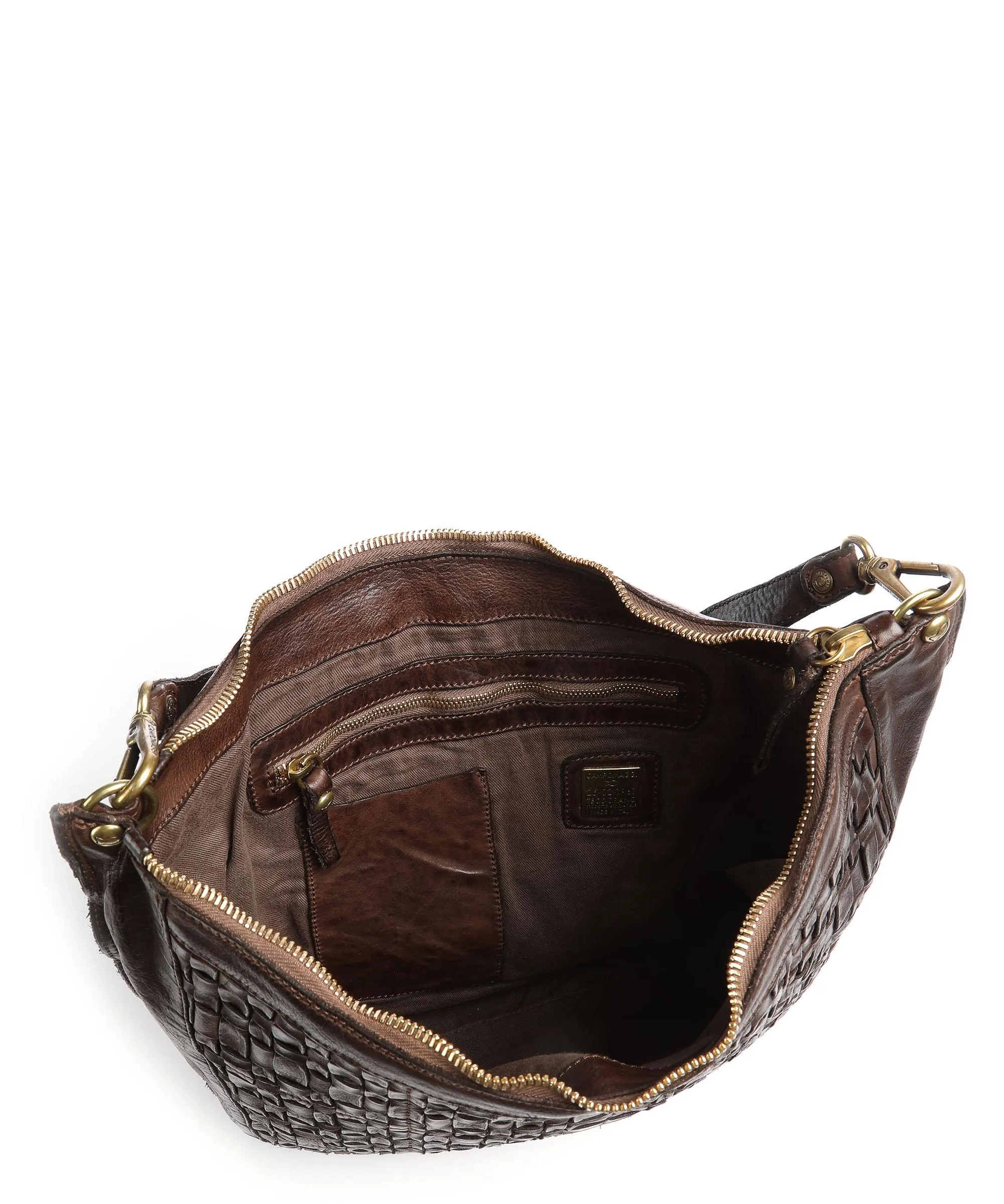  Campomaggi Prestige Borsa hobo pelle di vacchetta finemente grana marrone scuro  