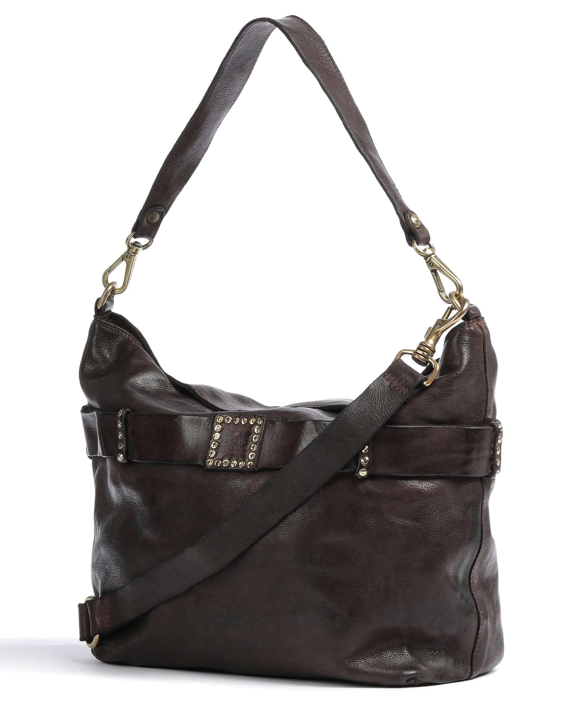  Campomaggi Prestige Borsa hobo pelle di vacchetta grana marrone scuro  