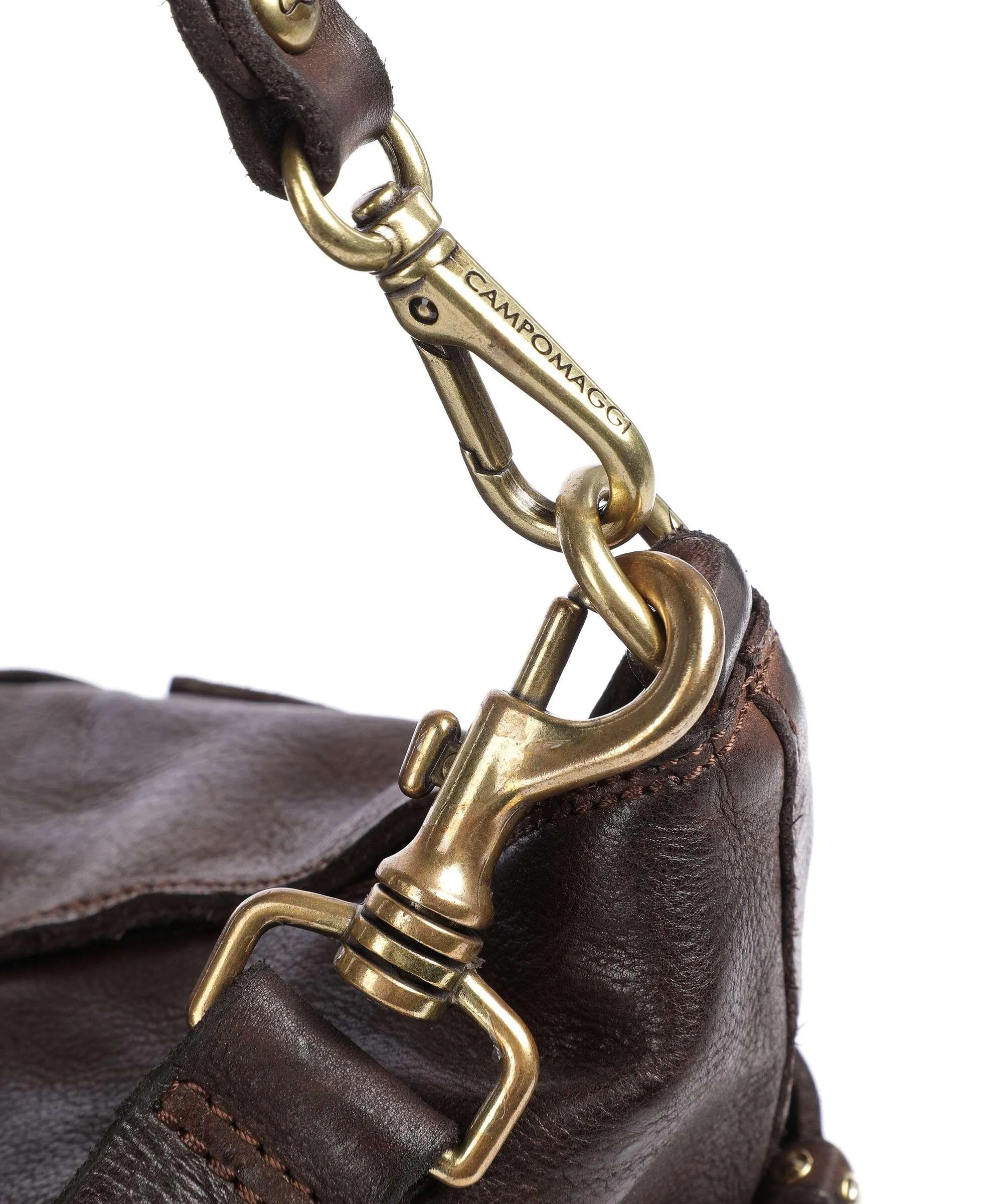  Campomaggi Prestige Borsa hobo pelle di vacchetta grana marrone scuro  