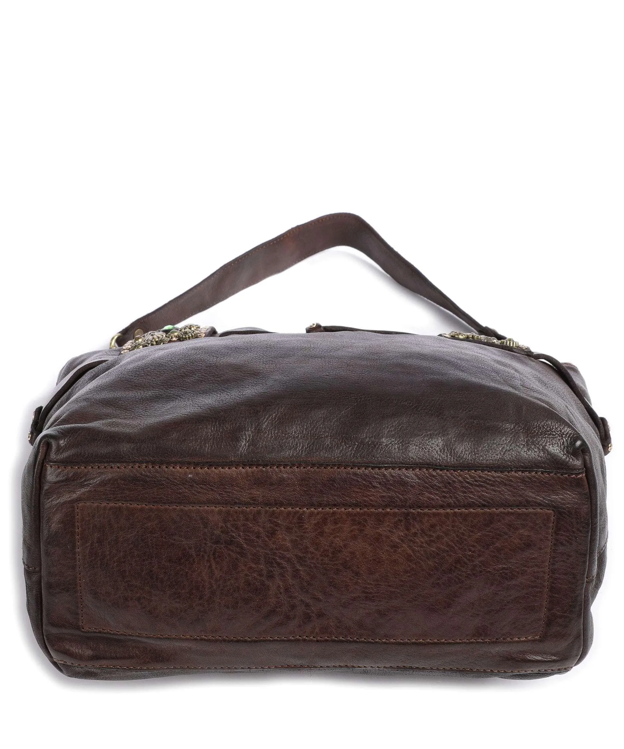  Campomaggi Prestige Borsa hobo pelle di vacchetta grana marrone scuro  