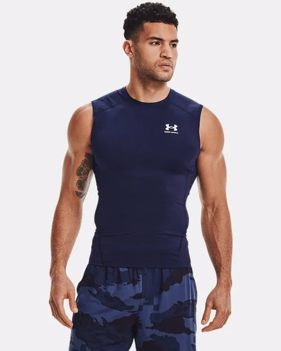 CANOTTA DA UOMO UNDER ARMOUR HG COMP SL MIDNIGHT NAVY 1361522 0410