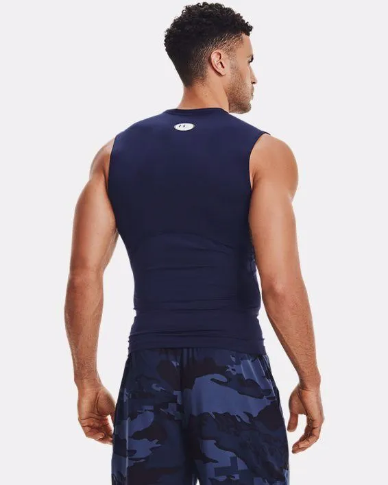 CANOTTA DA UOMO UNDER ARMOUR HG COMP SL MIDNIGHT NAVY 1361522 0410
