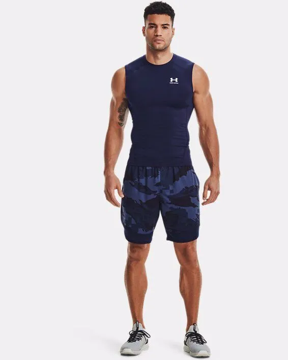CANOTTA DA UOMO UNDER ARMOUR HG COMP SL MIDNIGHT NAVY 1361522 0410