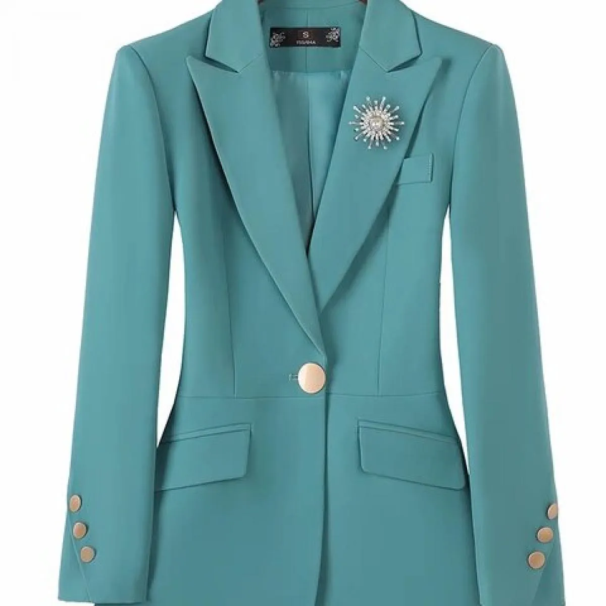 Cappotto blazer formale da donna a maniche lunghe Rosa Blu Nero Solido Giacca da lavoro slim da donna con bottone singolo da don