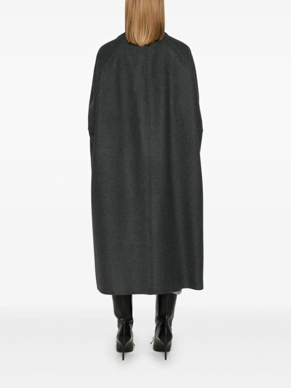 Cappotto over in lana e cachemire