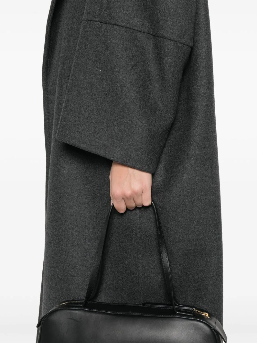 Cappotto over in lana e cachemire