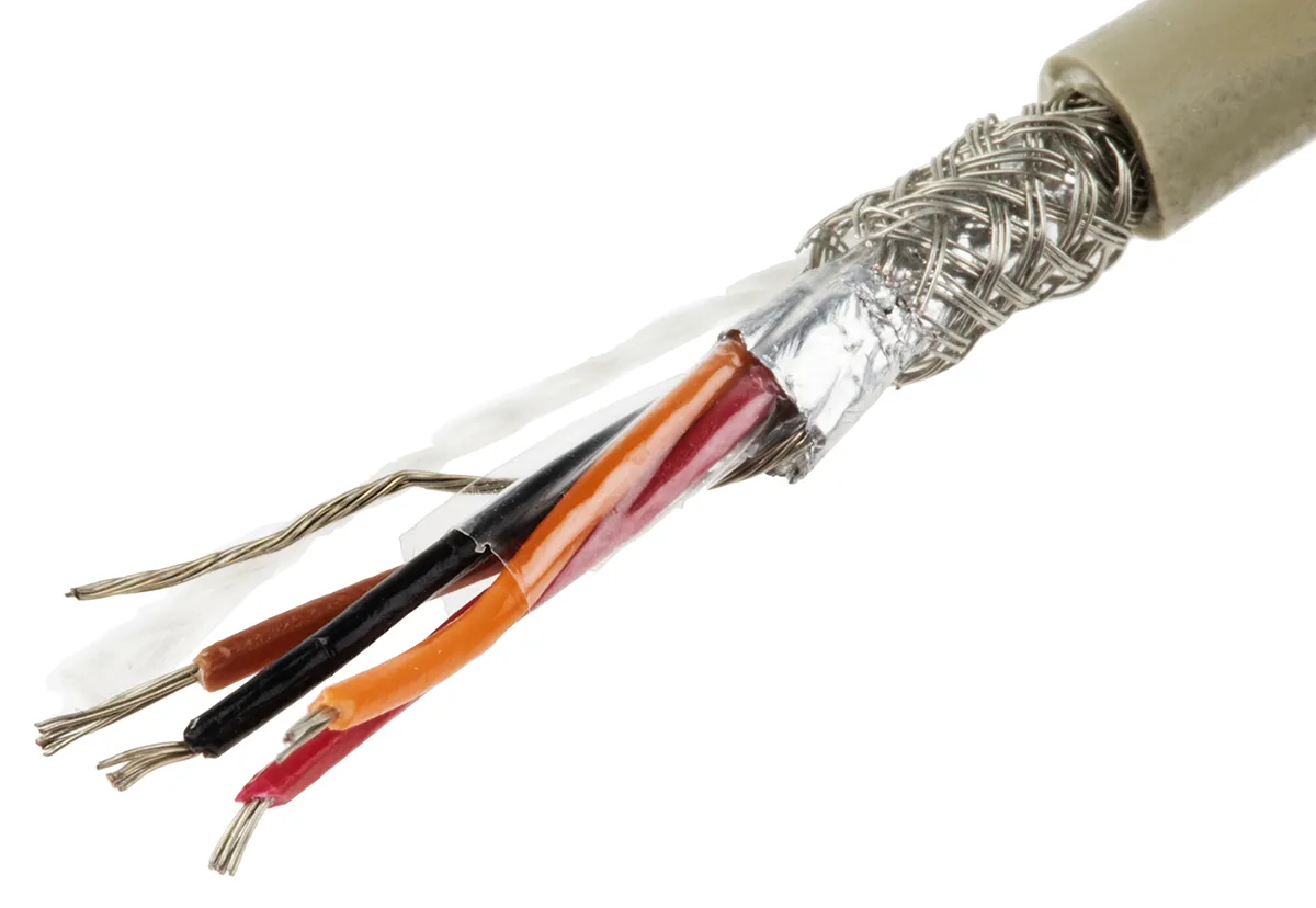 Cavo dati Alpha Wire Grigio, 22 AWG, schermato, 300 V