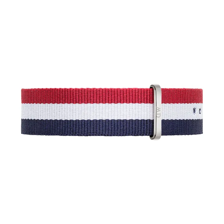 Cinturino Daniel Wellington Classic Cambridge Blu Rosso e Bianco 20mm