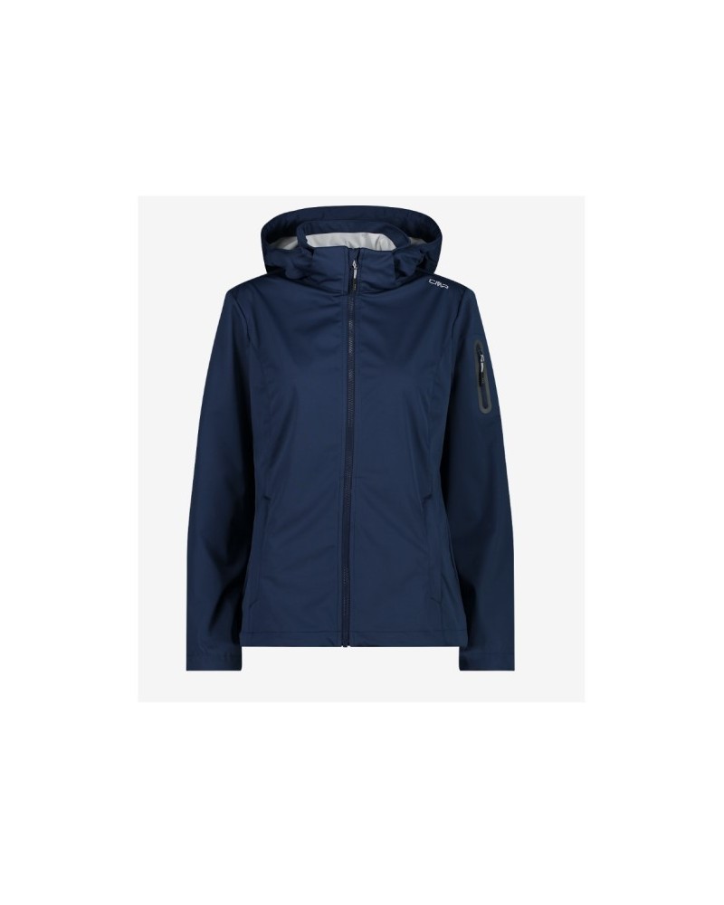 CMP Giacca in Light Softshell da donna con cappuccio staccabile