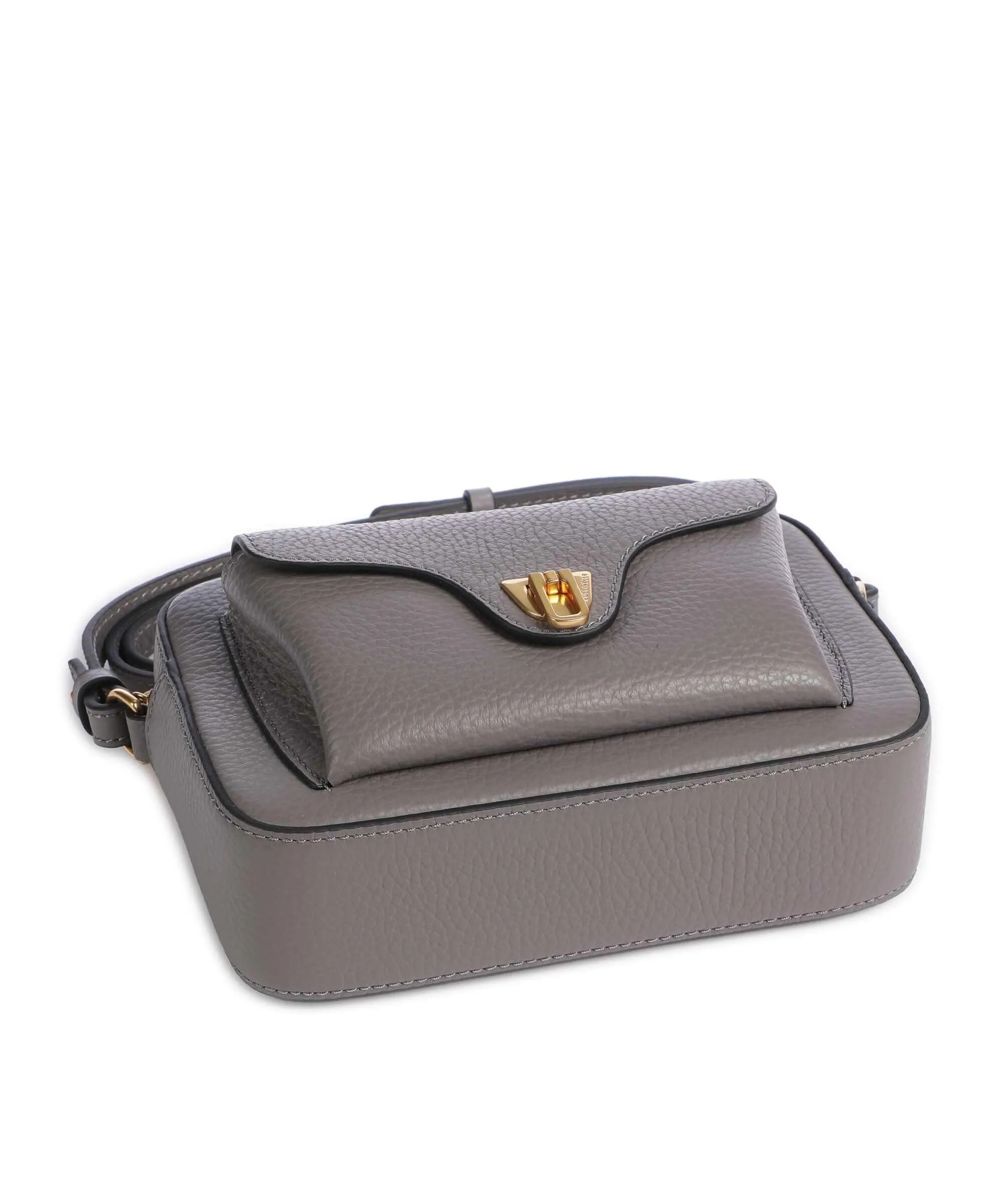  Coccinelle Beat Soft Borsa a tracolla pelle di vacchetta grana grigio  