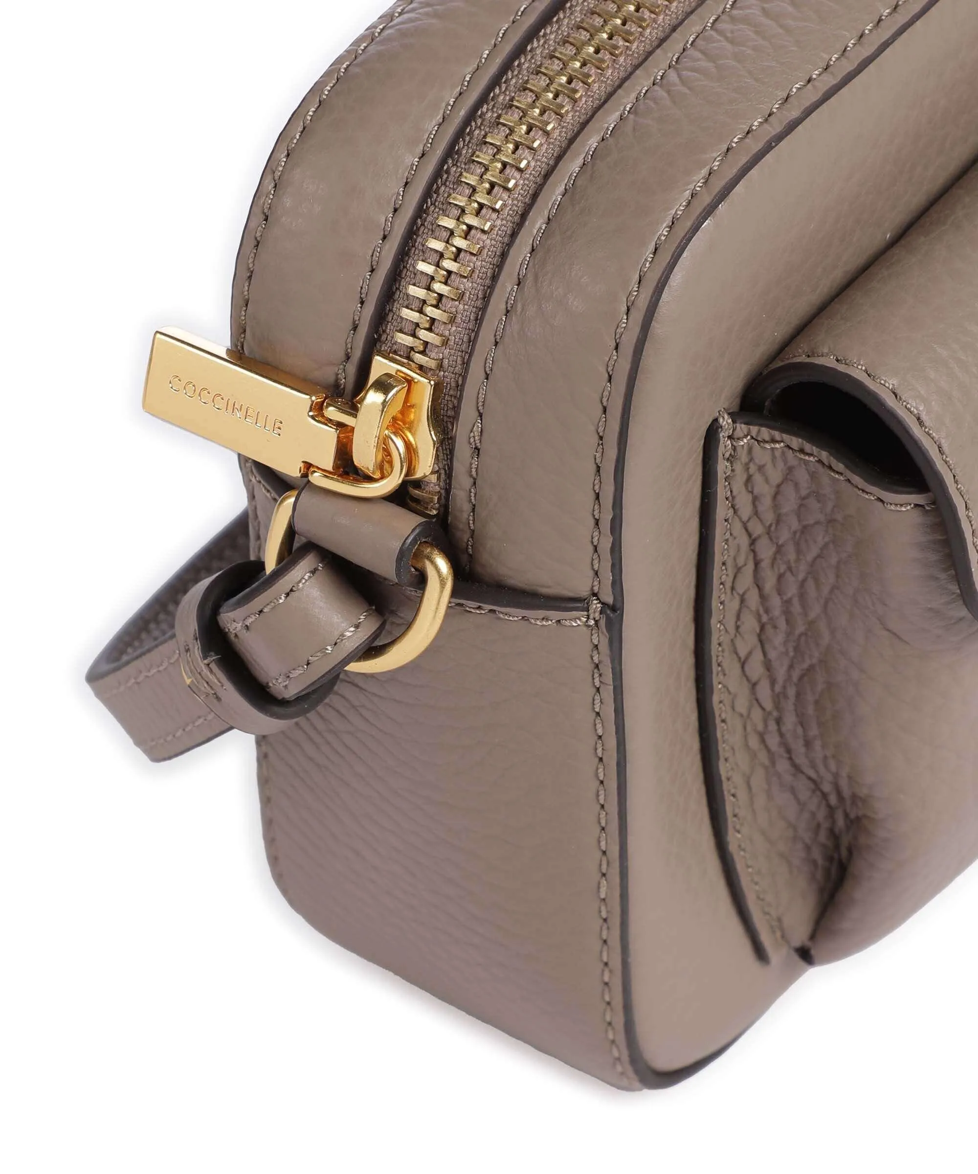  Coccinelle Beat Soft Borsa a tracolla pelle di vacchetta grana taupe  