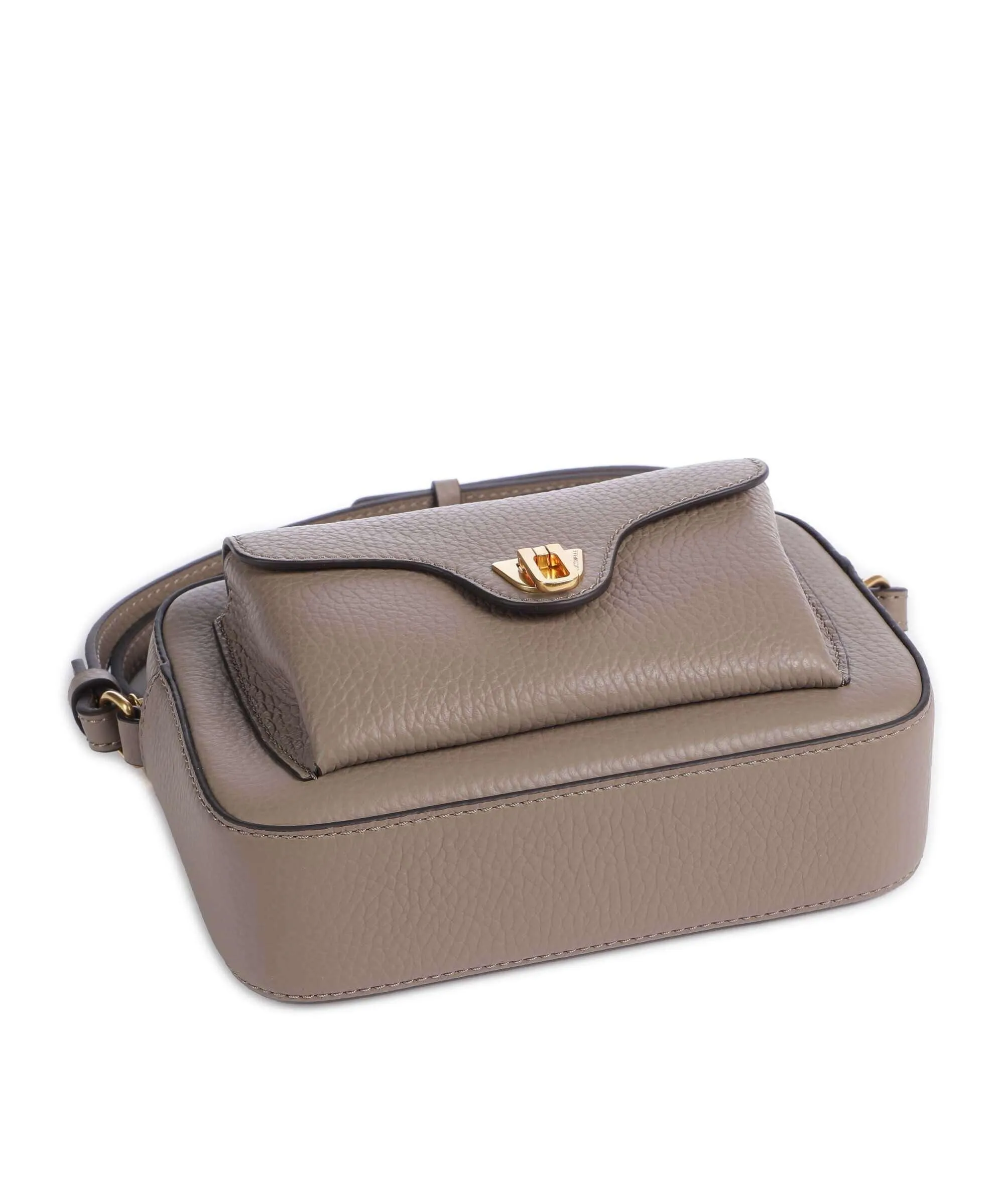  Coccinelle Beat Soft Borsa a tracolla pelle di vacchetta grana taupe  