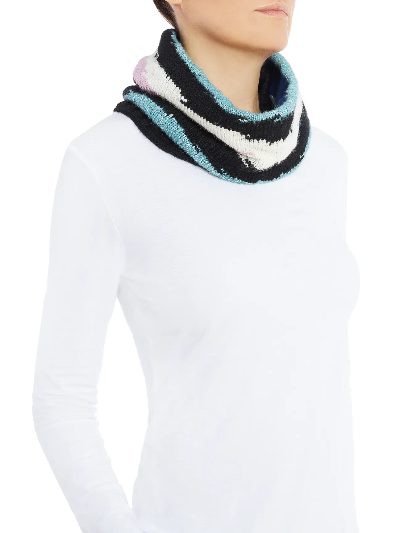 COLLO VISCOSA MISTO                 CO4IVMD80310002 NERO GRIGIO 0003