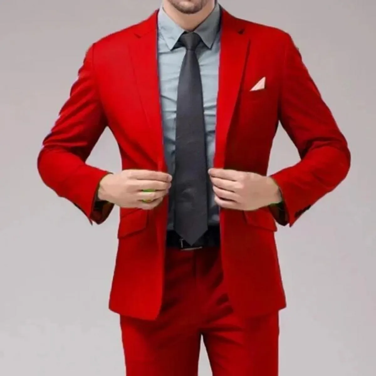 Completo da 3 pezzi Blazer Cappotto Pantaloni Gilet / Moda Nuovi uomini Casual Boutique Business Slim Tinta unita Giacca formale