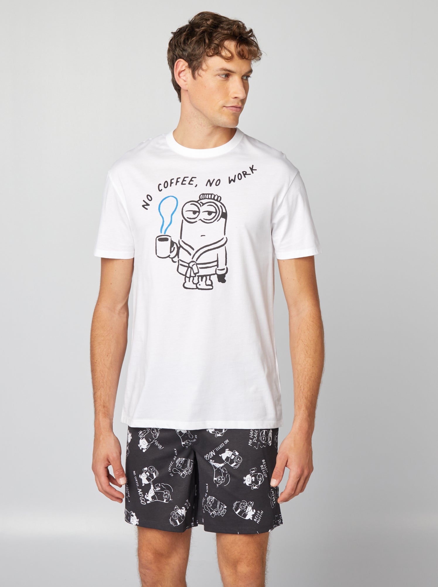 Completo pigiama corto 'I Minions' - 2 pezzi - BIANCO