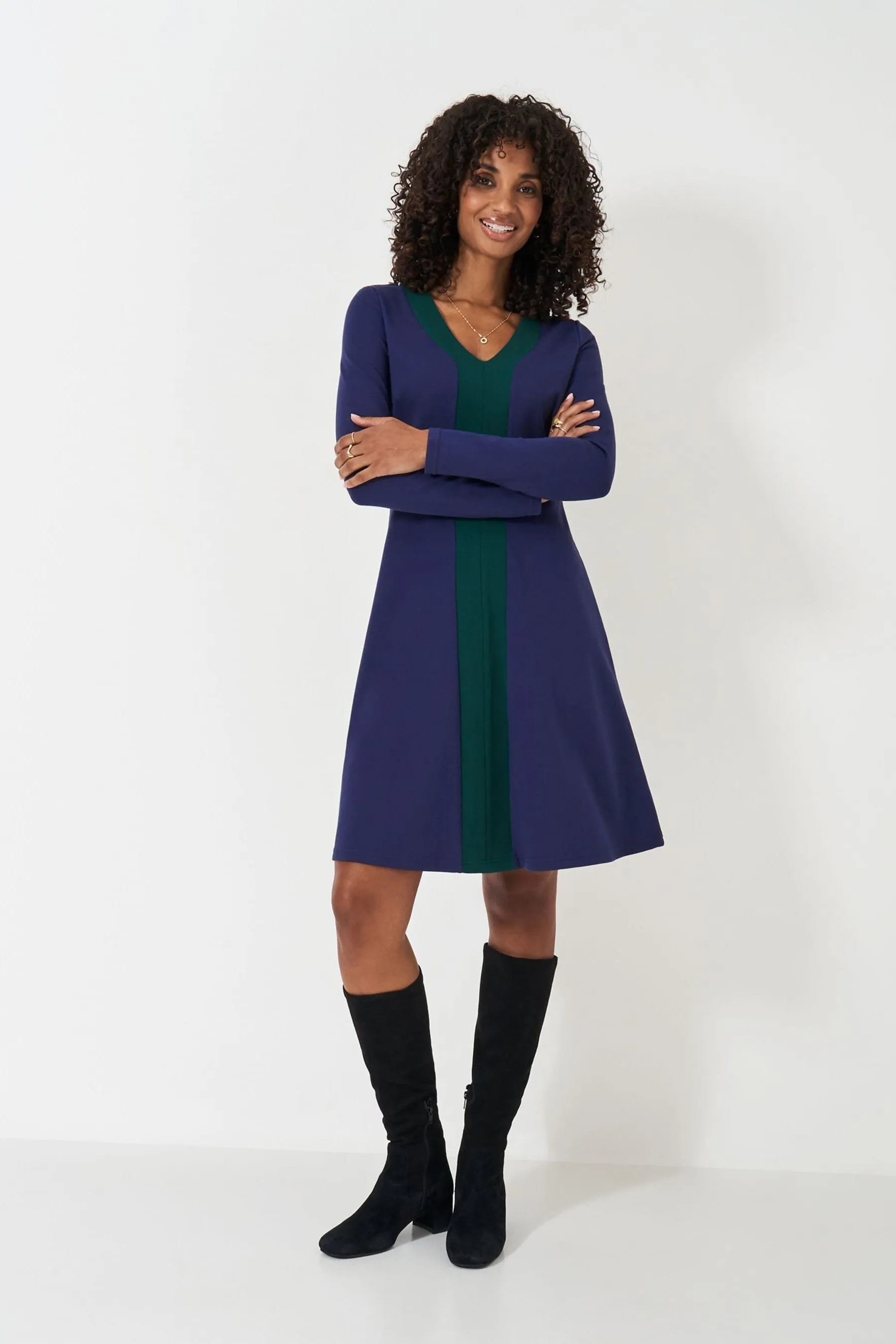 Crew Clothing Company Verde - Evalyn Ponte Vestito    