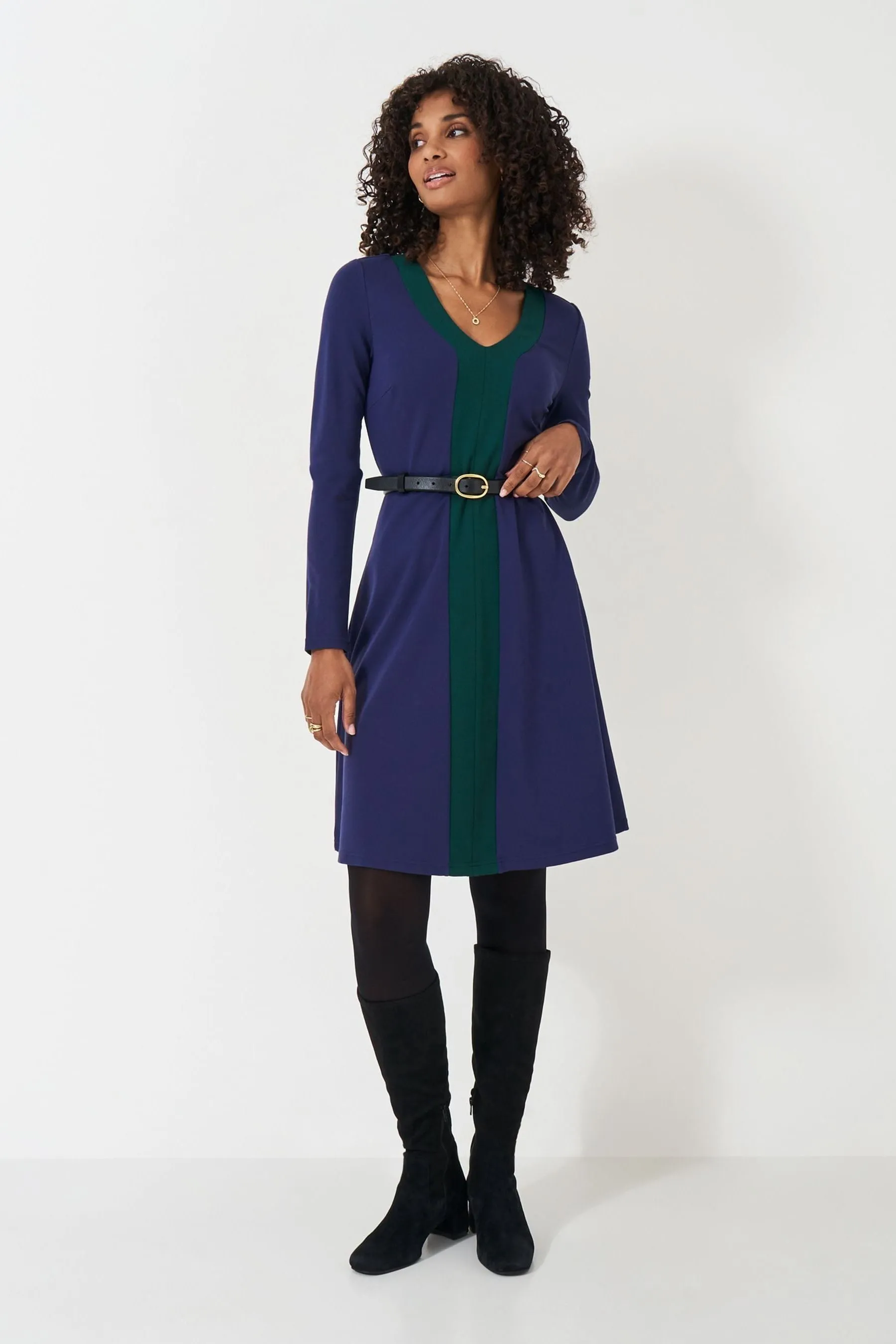 Crew Clothing Company Verde - Evalyn Ponte Vestito    