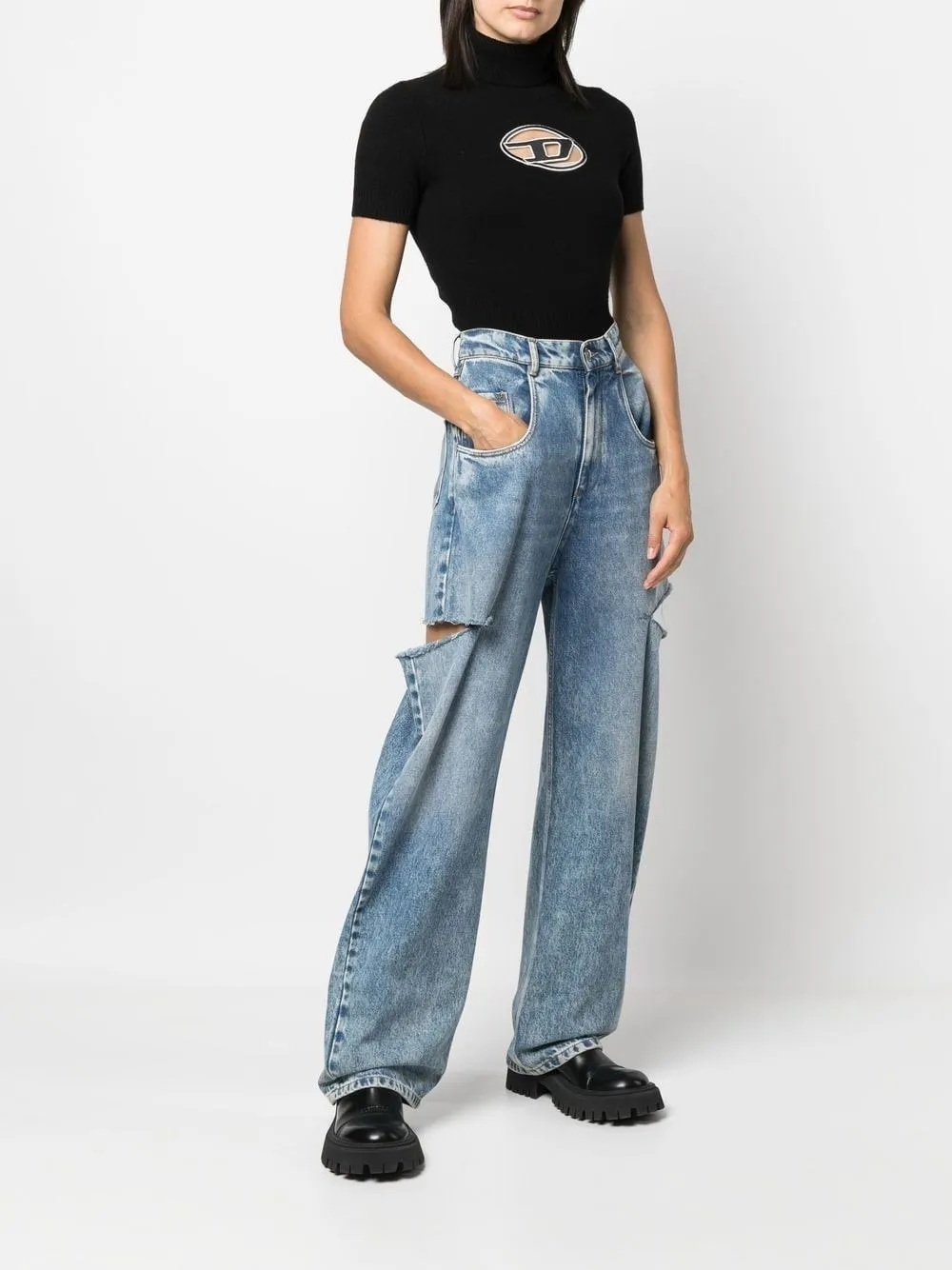 Diesel-Maglione M-Argaret con ricamo