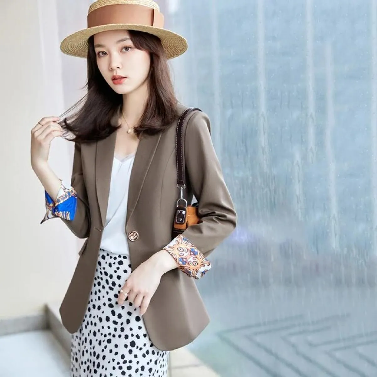 Donna Donna Marrone Verde Nero Albicocca Blu Giacche Blazer Moda Donna Autunno Primavera Capispalla Casual Cappotto