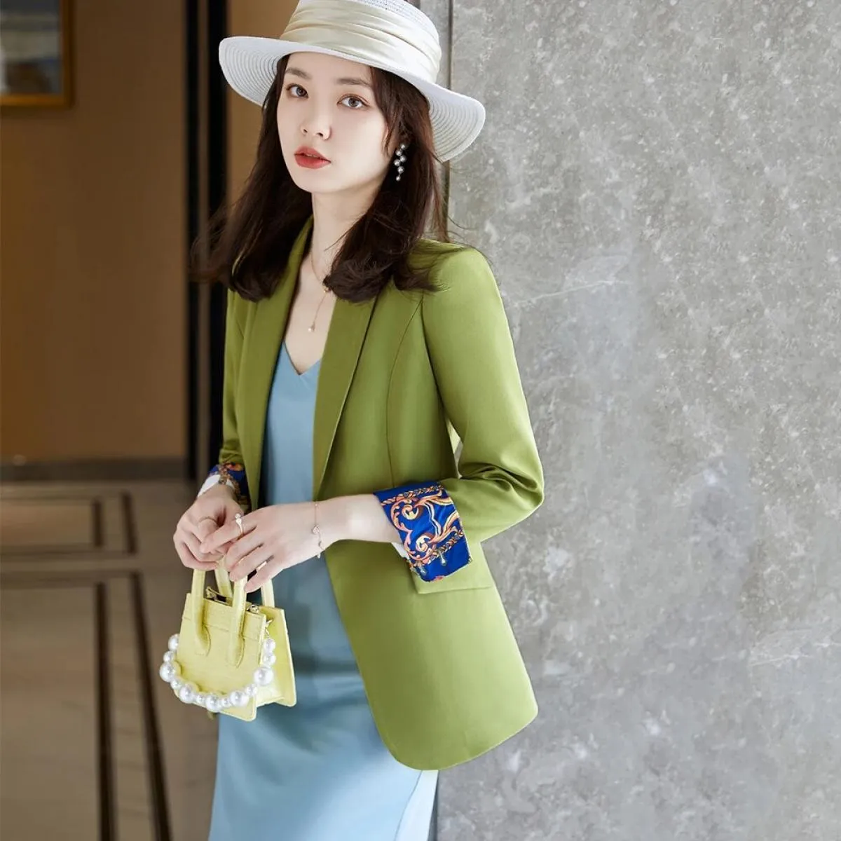 Donna Donna Marrone Verde Nero Albicocca Blu Giacche Blazer Moda Donna Autunno Primavera Capispalla Casual Cappotto