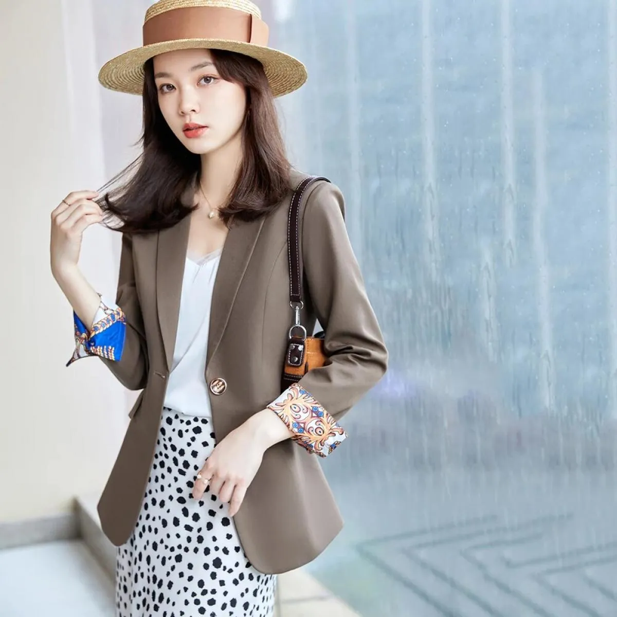Donna Donna Marrone Verde Nero Albicocca Blu Giacche Blazer Moda Donna Autunno Primavera Capispalla Casual Cappotto