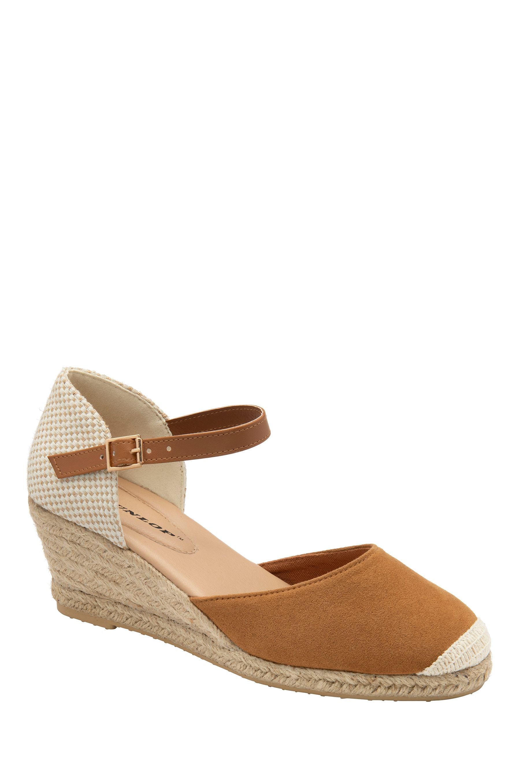 Dunlop - Sandali stile espadrillas con zeppa
