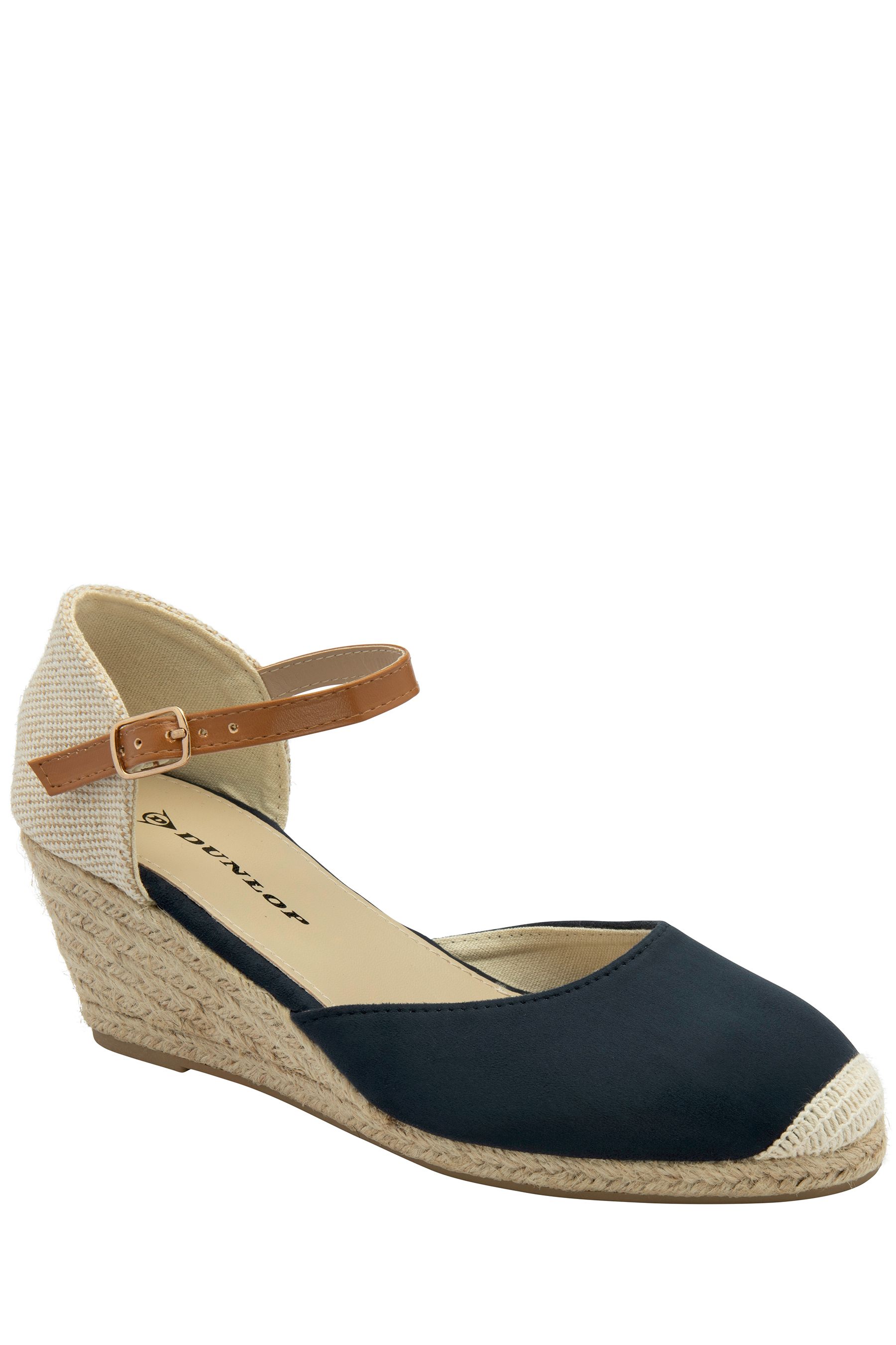 Dunlop - Scarpe stile espadrillas con zeppa