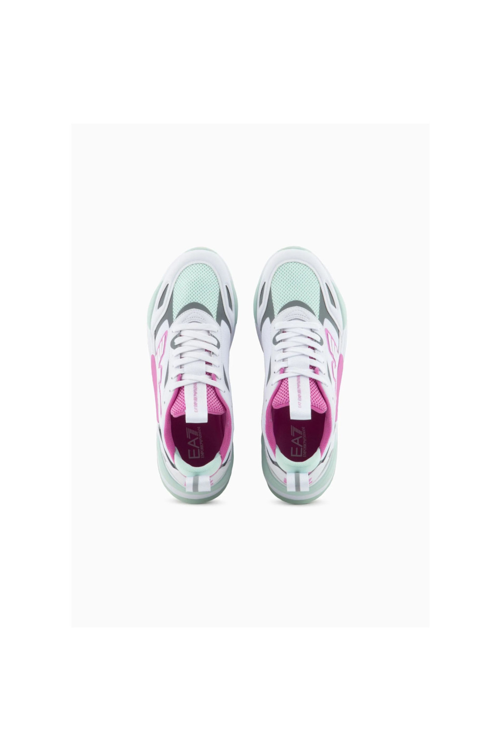 EA7 SNEAKERS RUNNER BIANCO-VERDE -ROSA X8X070-XK165