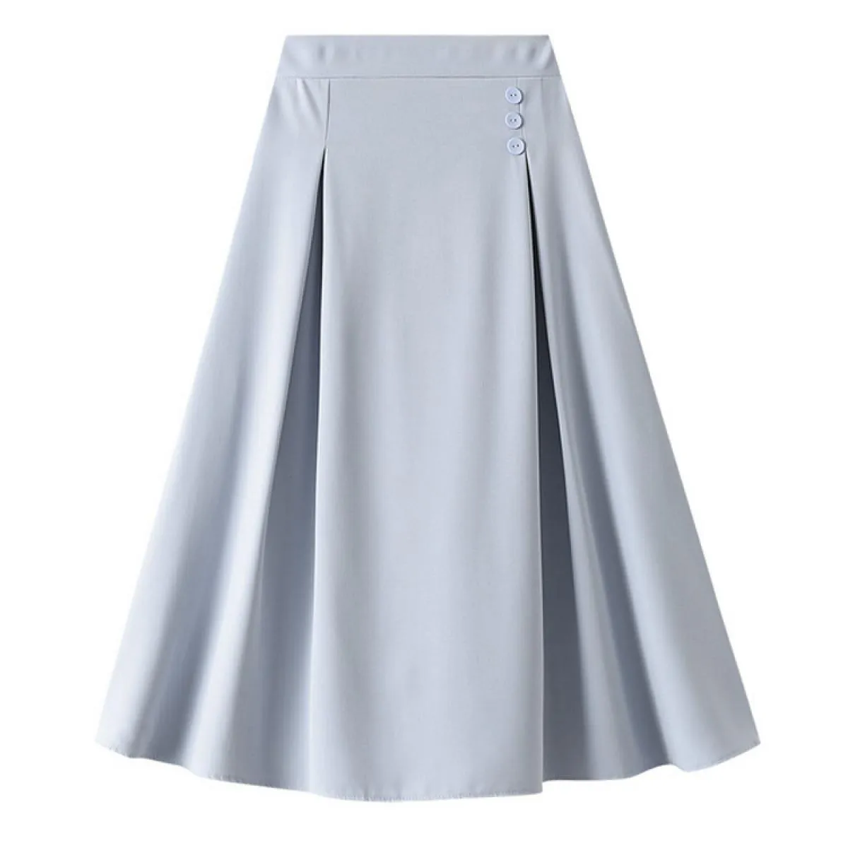 Eleganti gonne longuette Ol a 3 bottoni per le donne Moda vita alta posteriore in twill elastico adatto a una gonna a linea 2023