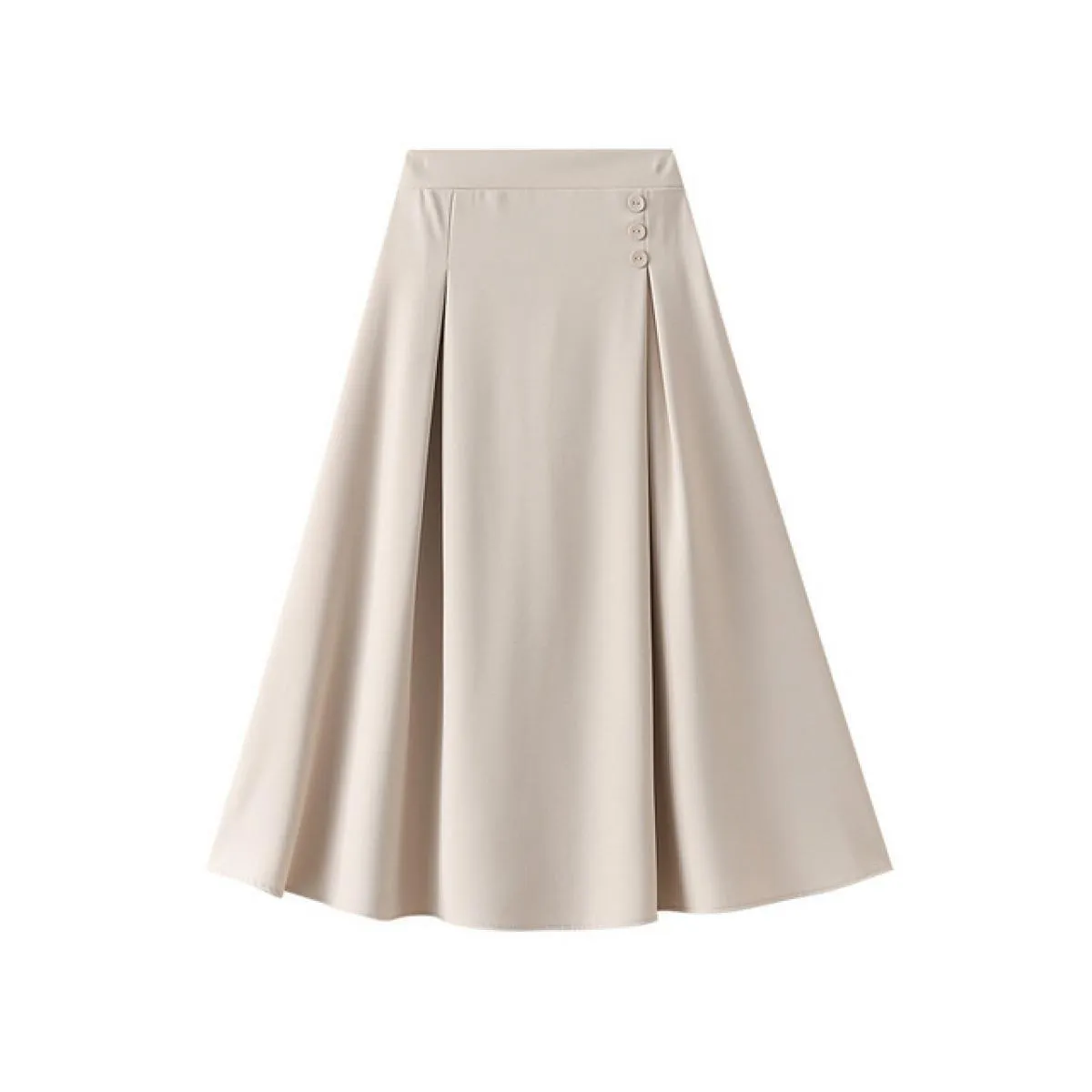 Eleganti gonne longuette Ol a 3 bottoni per le donne Moda vita alta posteriore in twill elastico adatto a una gonna a linea 2023