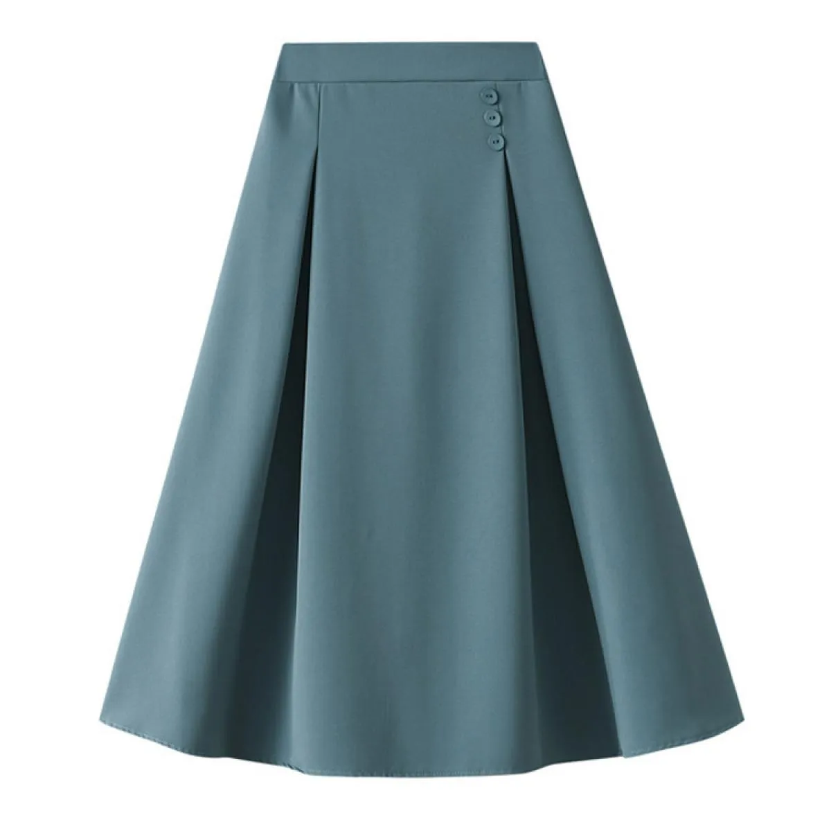 Eleganti gonne longuette Ol a 3 bottoni per le donne Moda vita alta posteriore in twill elastico adatto a una gonna a linea 2023
