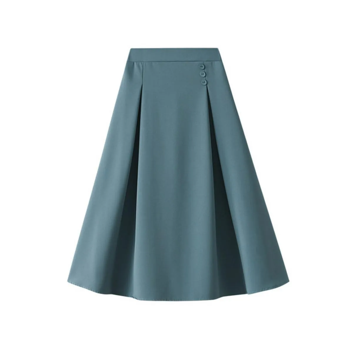 Eleganti gonne longuette Ol a 3 bottoni per le donne Moda vita alta posteriore in twill elastico adatto a una gonna a linea 2023