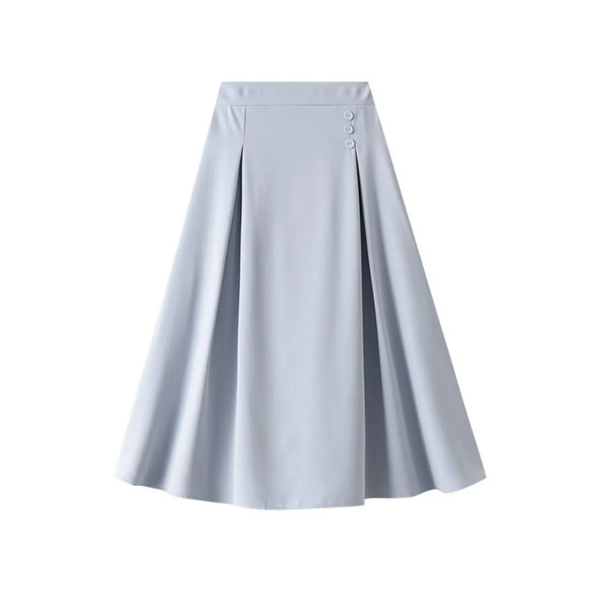 Eleganti gonne longuette Ol a 3 bottoni per le donne Moda vita alta posteriore in twill elastico adatto a una gonna a linea 2023