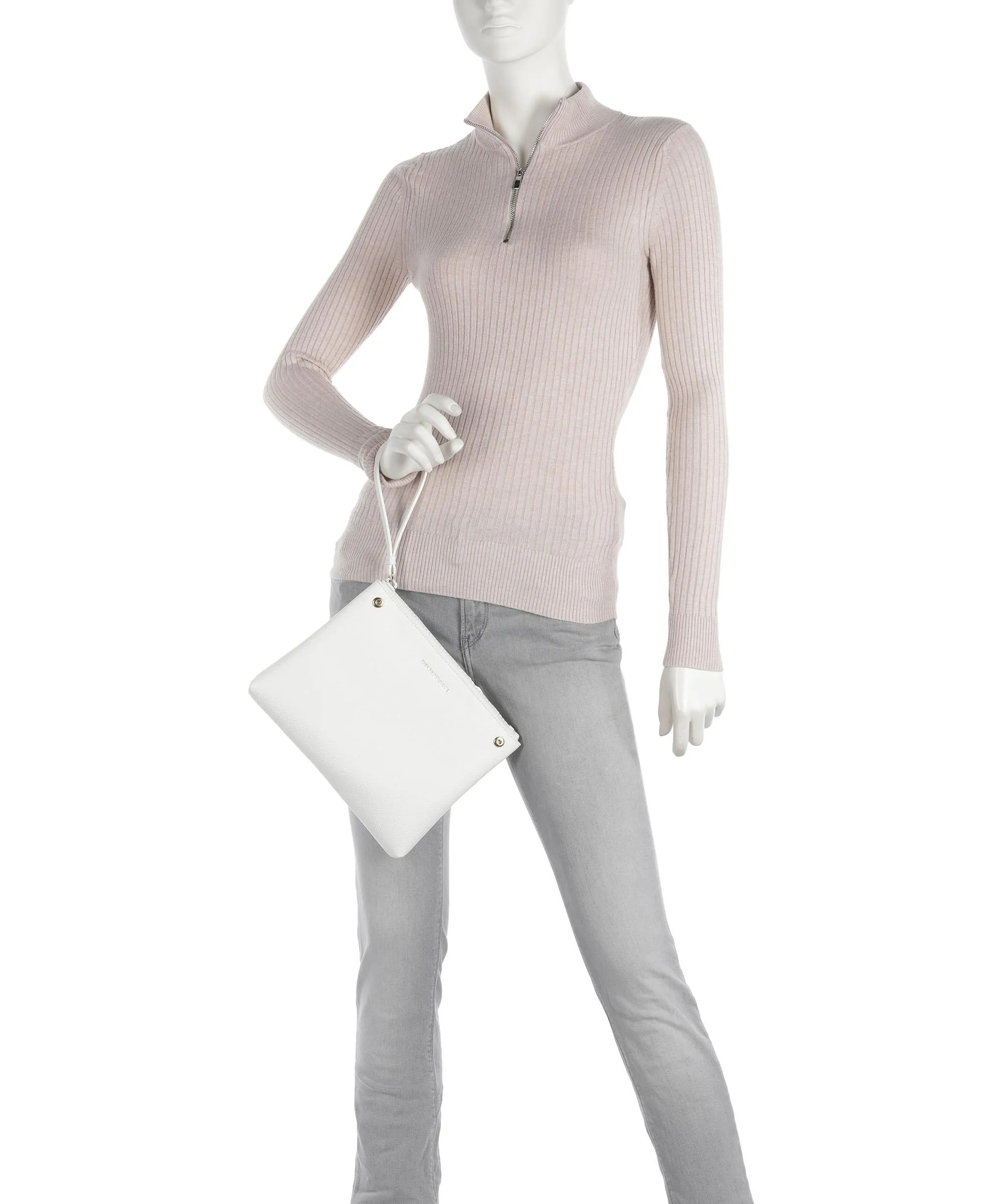  Emporio Armani My EA Borsa a mano pelle sintetica bianco  