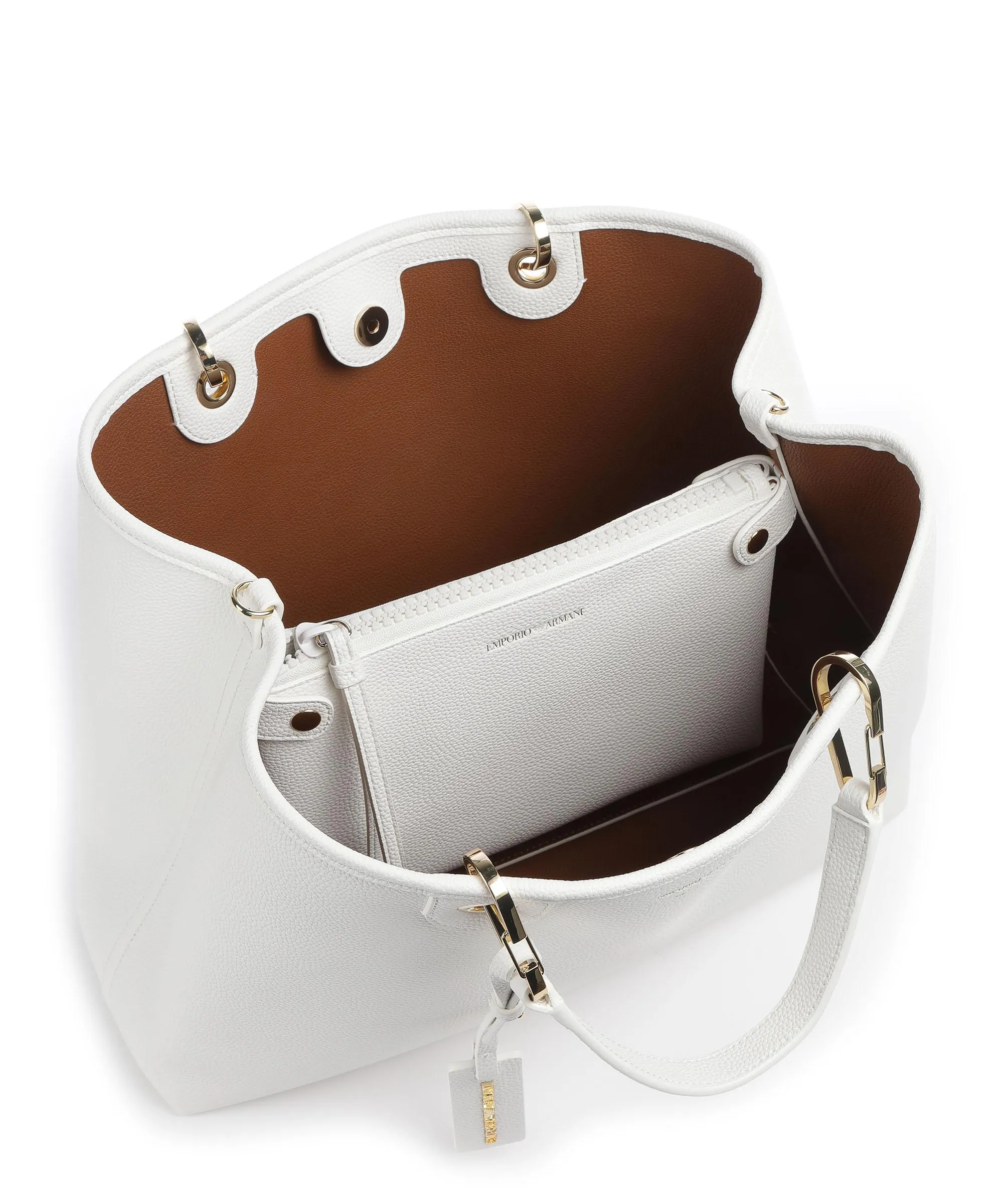  Emporio Armani My EA Borsa a mano pelle sintetica bianco  