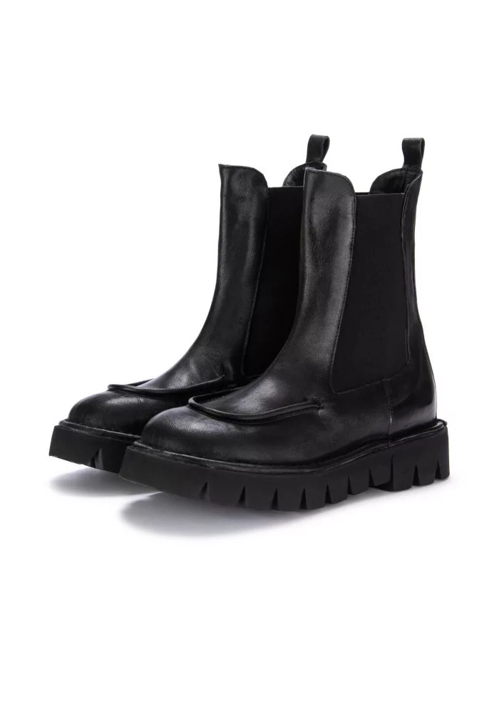 ERNESTO DOLANI | STIVALETTI CHUNKY PELLE NERO