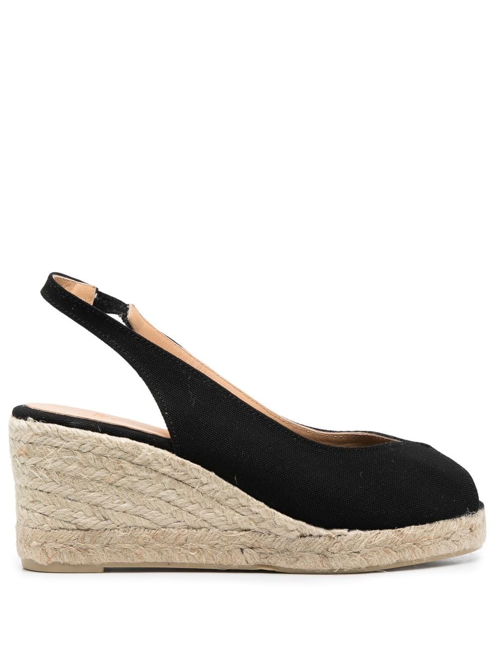 Espadrillas con zeppa in nero - donna