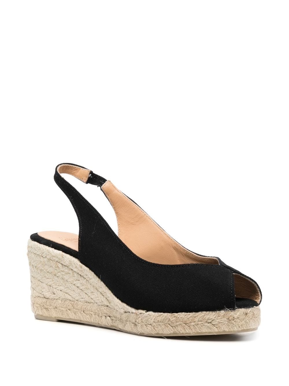 Espadrillas con zeppa in nero - donna