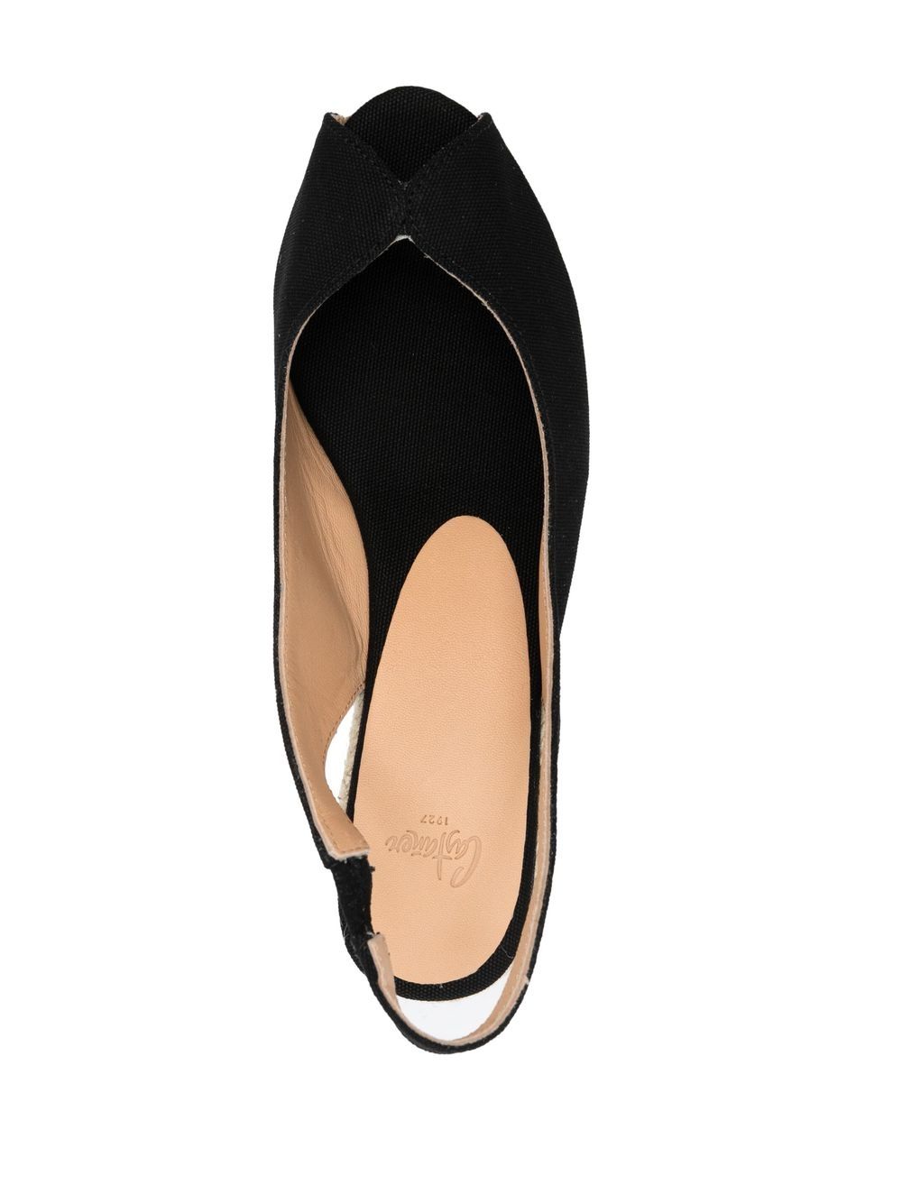 Espadrillas con zeppa in nero - donna