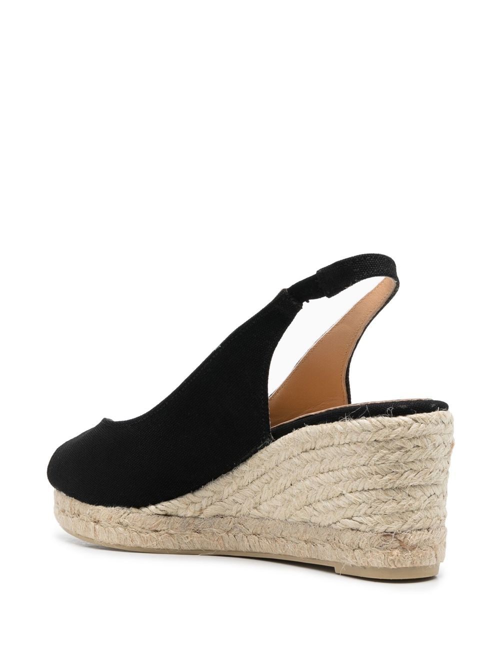 Espadrillas con zeppa in nero - donna