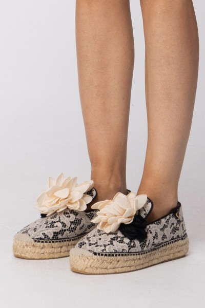 Espadrillas in pizzo con fiore CHAMPIGNON