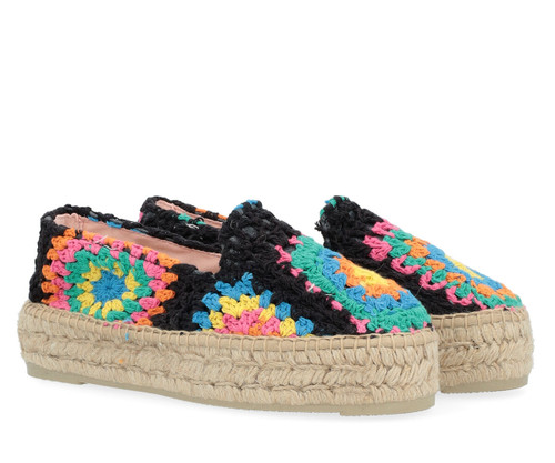 Espadrillas Manebí Hamptons in crochet multicolor
