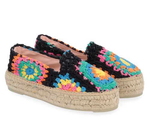 Espadrillas Manebí Hamptons in crochet multicolor