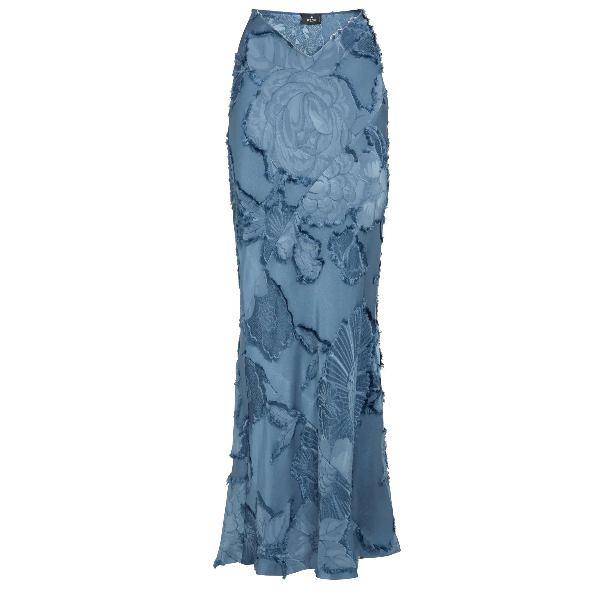 ETRO  Gonna lunga in tessuto blu